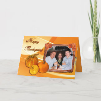 Carte de citrouille avec votre xoxoxo de photo