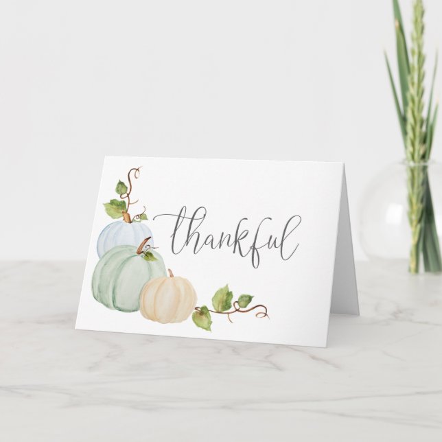 Carte de citrouille Thanksgiving personnalisée (Devant)