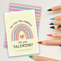 Carte de classe Rainbow Friendship Valentine's