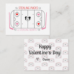 Carte de classe Valentine de hockey pour enfant