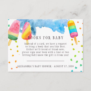 Carte de clôture de baby shower de Popsicle de la
