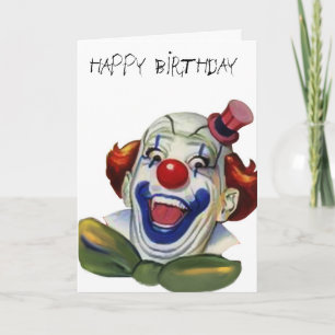 Carte de clown d'anniversaire