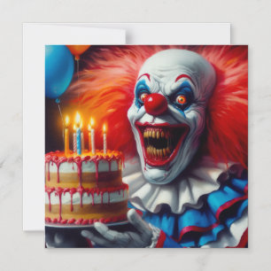 Carte de Clown Horreur pour l'anniversaire