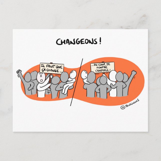 Carte de Coaching "Changeons par l'exemple !" (Devant)