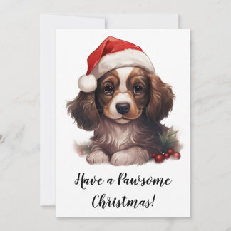 Carte de Cocker Spaniel Festive Frolic