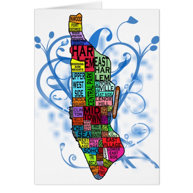 Carte de code à couleurs de Manhattan (Devant)