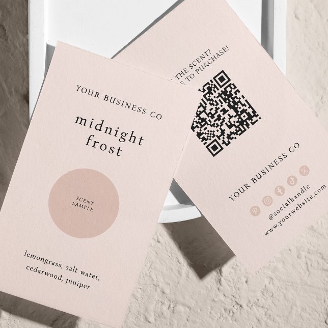 Carte de code QR Blush Tester Tester Sentant, écha (Créateur téléchargé)