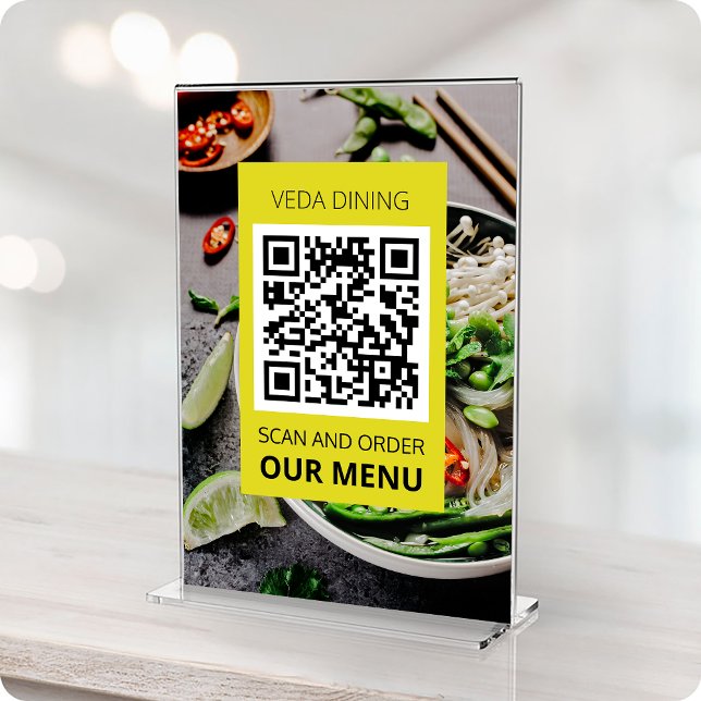 Carte de code QR de commande du menu d'analyse de  (Créateur téléchargé)