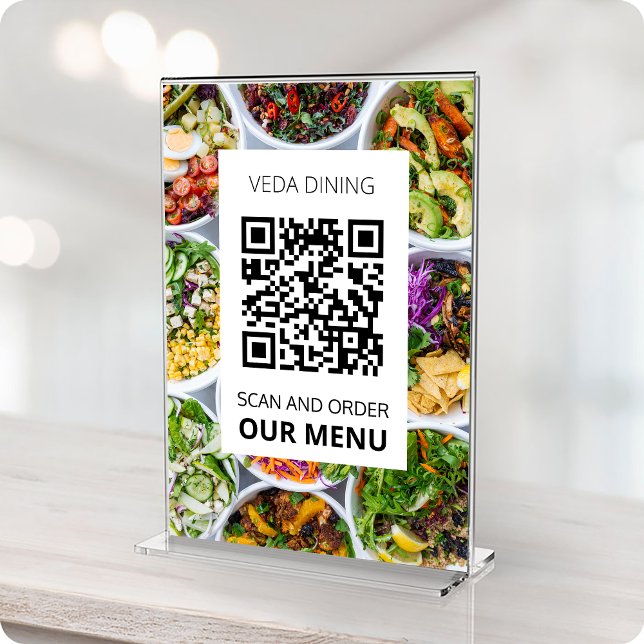 Carte de code QR de commande du menu d'analyse de  (Créateur téléchargé)