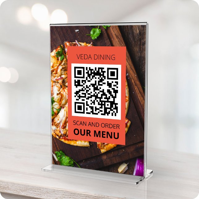 Carte de code QR de commande du menu d'analyse de  (Créateur téléchargé)