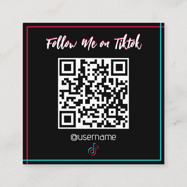 Carte de code QR des médias sociaux personnels Fol (Dos)