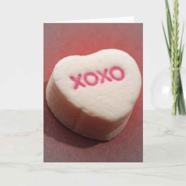 Carte de coeur de sucrerie de XOXO (Devant)