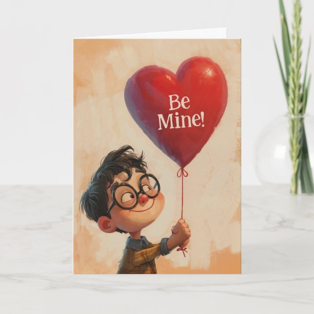Carte de coeur dédiée Valentine (Devant)