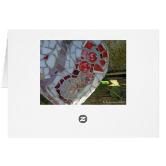 Carte de coeur rouge mosaïque