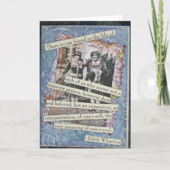 Carte de collage de boîte d'amitié (Devant)