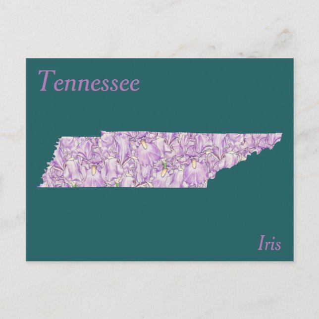 Carte de collage de fleur d'état du Tennessee (Devant)