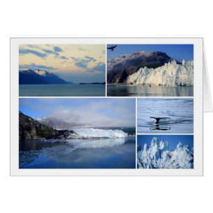 Carte de collage de Glacier Bay Alaska
