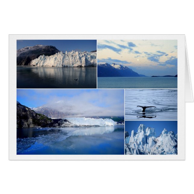 Carte de collage de Glacier Bay Alaska (Devant horizontal)