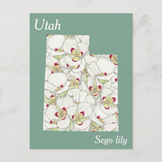 Carte de collage des fleurs de l'État de l'Utah
