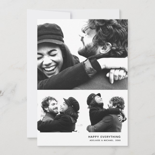 Carte de collage photo de vacances simple moderne (Devant)