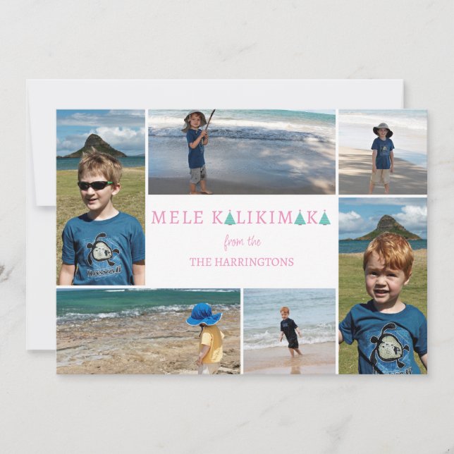 Carte de collage photo Mele Kalikimaka pour Noël (Devant)