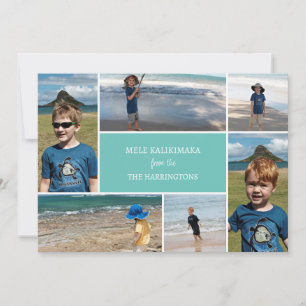 Carte de collage photo Mele Kalikimaka pour Noël
