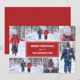 Carte de collage photo moderne élégante pour Noël