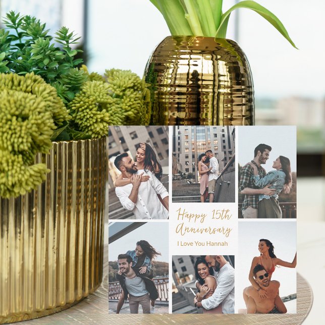 Carte de collage photo romantique personnalisée (Créateur téléchargé)