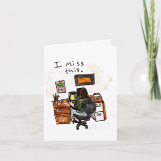 Carte de collègue de retour Miss Ya | Carte Mlle Y