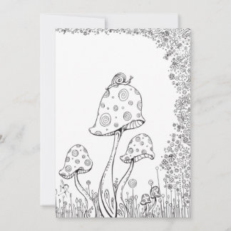 Carte de coloriage à Imaginaire Whimsical