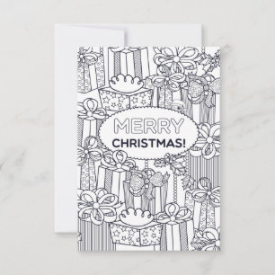 Carte de coloriage Festive Christmas kids