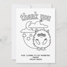 Carte de coloriage pour enfants monstres, faveur d