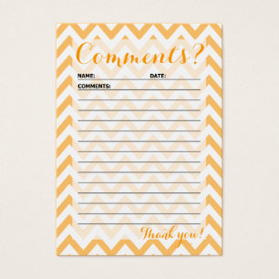 Carte de commentaire client Chevron