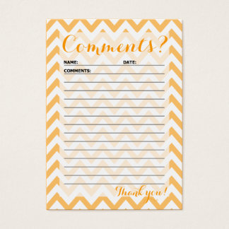 Carte de commentaire client Chevron