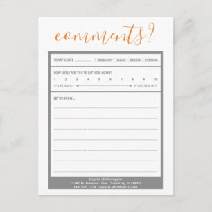 carte de commentaire de liste de diffusion