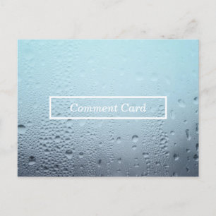 carte de commentaire en verre vapeur