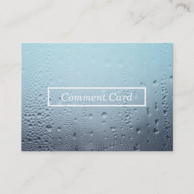 carte de commentaire en verre vapeur (Devant)