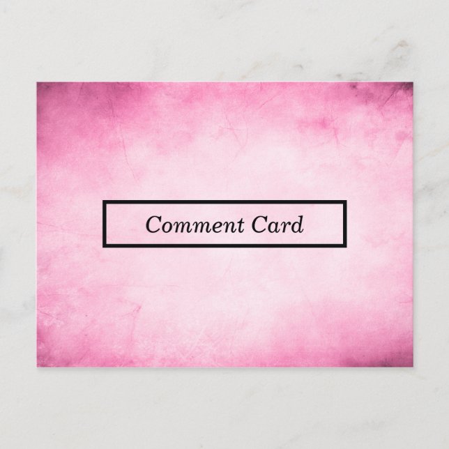 carte de commentaire parchemin rose (Devant)