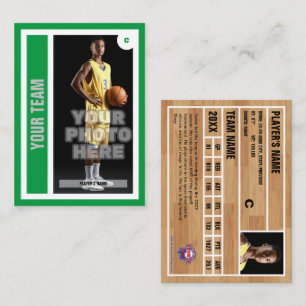 Carte de commerce de basket-ball personnalisée - K