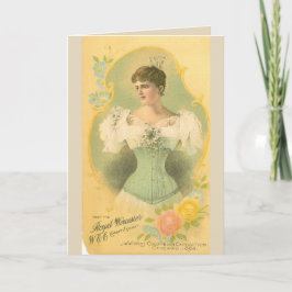 Carte de commerce de corset victorien