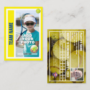 Carte de commerce du joueur de tennis - Jaune clai