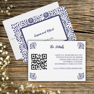 CARTE DE COMPOSANTE EN TALAVERA BLEU MEXICAIN