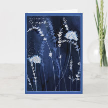Carte de condoléances à motif floral aquarelle Dee