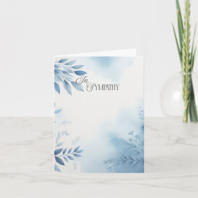 Carte de condoléances aquarelle (Devant)
