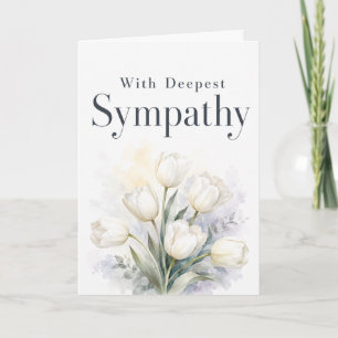 Carte de condoléances avec profonde sympathie