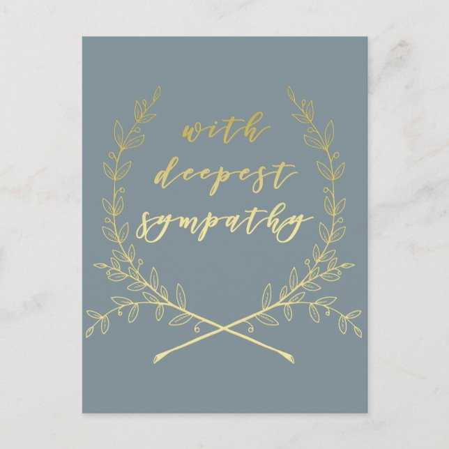 Carte de condoléances avec profonde sympathie (Devant)