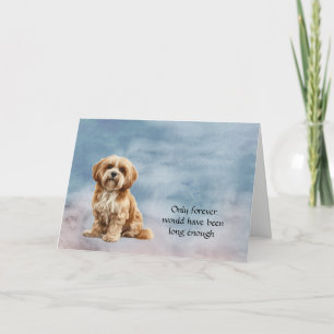 Carte de condoléances Brown Lhasa Apso