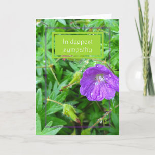 Carte de condoléances Fleur Violette