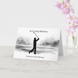 Carte de condoléances Golf Noir et Blanc Golf Déso