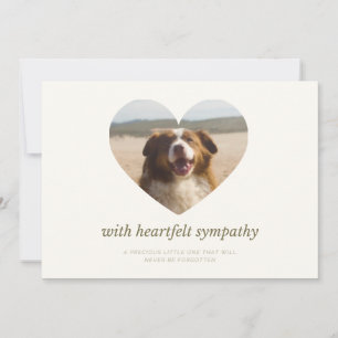 Carte de condoléances personnalisable pour chien c